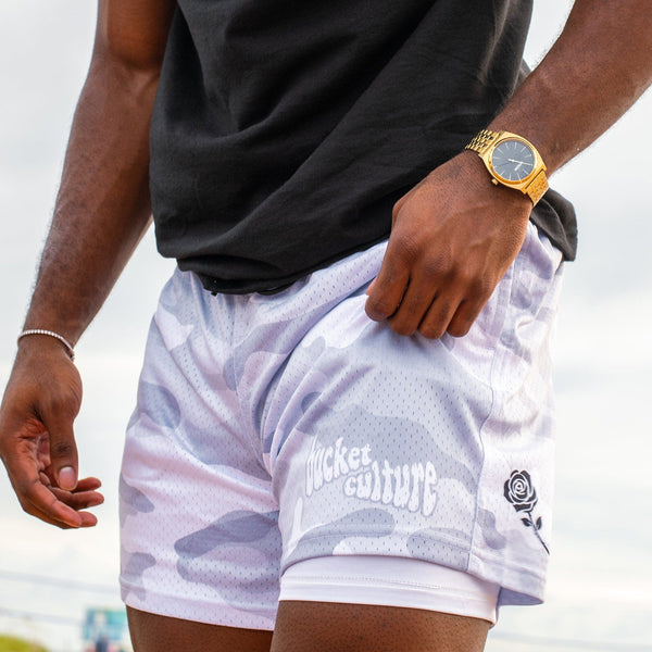 White Camo Shorts