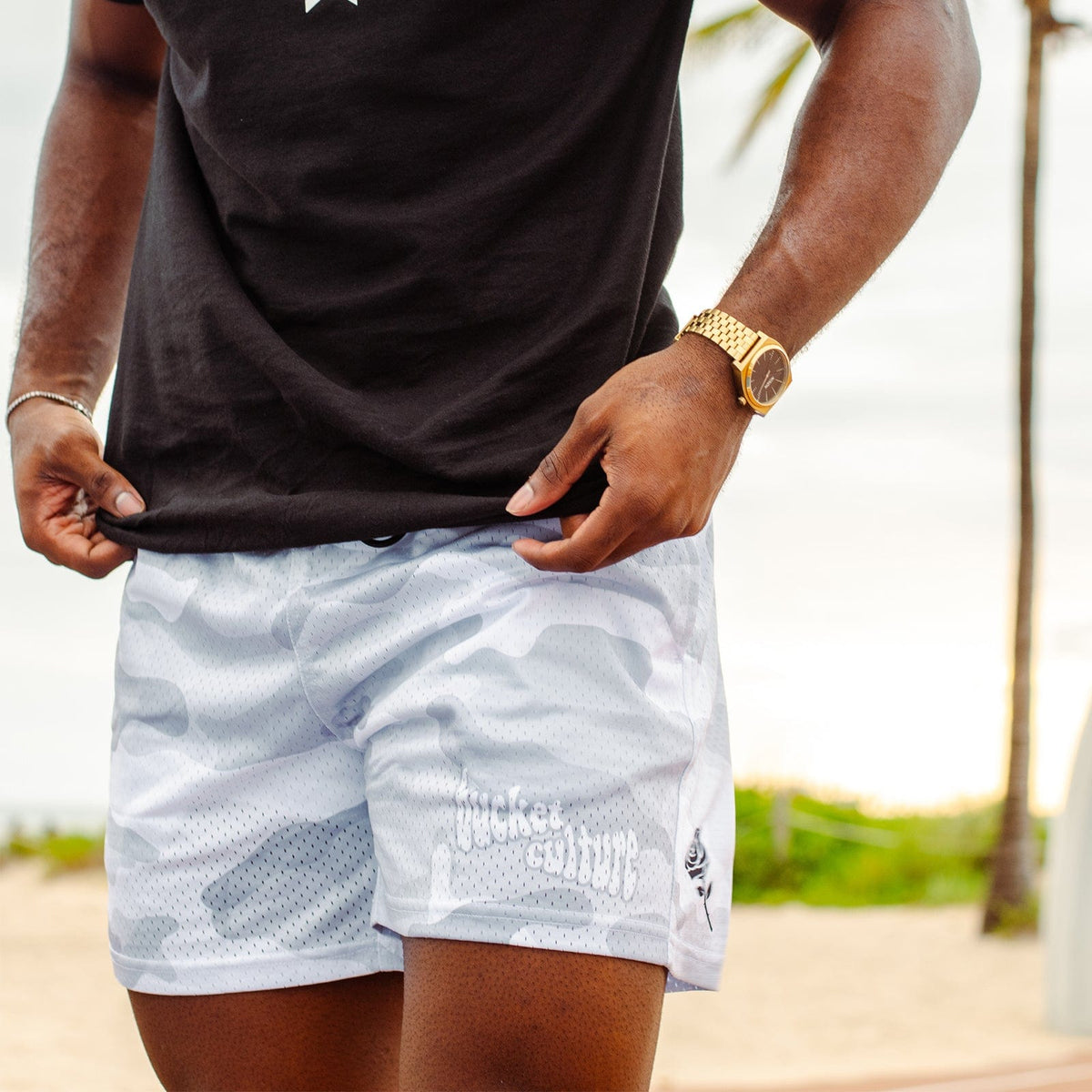 White Camo Shorts